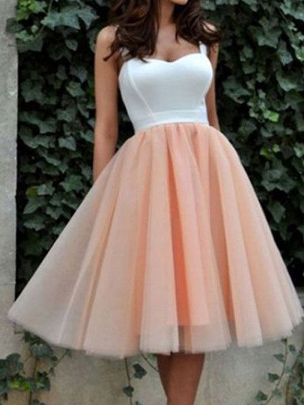 Wholesale A-Line/Princess Sleeveless Sweetheart Tulle Short/Mini Dresses